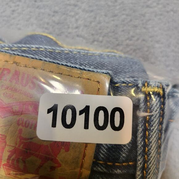 Levi's 505 Jeans Mens 34x29 Blue Regular Fit Straight Leg Denim Distressed - Picture 10 of 10